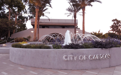 City of Carson water fountain