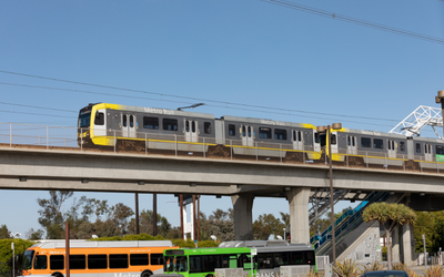 metro rail and busses