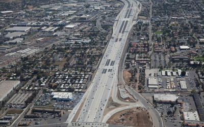 Aerial view of RCTC State Route 91 project